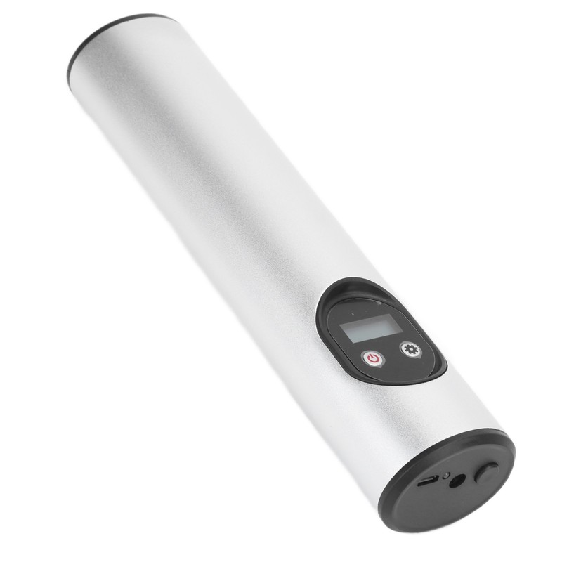 Cordless Air Pump Portable Multifunctional Rechargeable Digital Display Lighting InflatorSilver