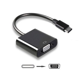 USB C to VGA Adapter, Thunderbolt 3/4 to VGA Adapter Compatible with iOS phone series, XPS 17, Surface Book 3, and More (Black)
