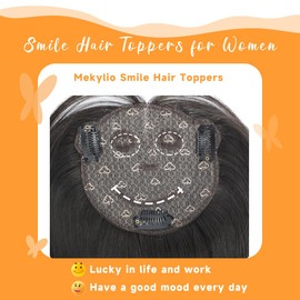 Mekylio Hair Toppers for Women with Thinning Hair Toppers 360° 3D Hair Pieces for Women Smiling Style Leads Fashion (Brownish Black NEW-ZP)