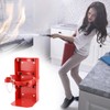 QWORK Heavy Duty Vehicle Bracket, Fire Extinguisher Brackets&Mounts-St12 Steel Red,