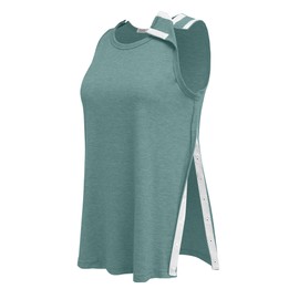 Deyeek Post Shoulder Surgery Shirts for Women Tear Away Snap Button Rotator Cuff Shirt Mastectomy Chemo Port Access Tank Tops