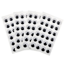 TOAOB 4 Sheets Googly Eyes Stickers Self Adhesive Wiggle Eyes 20mm Plastic Craft Sticker Eyes for DIY Crafts Scrapbooking Decoration