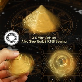 Pyramid Fidget Spinner Sensory Toy for Children Adults Stress Relief Metal Fidget Desk Toy Decoration for Office, Birthday Gift Party Favour Classroom Prices