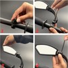 Bike Mirror Adjustable Bike Mirror Handlebar Rearview Mirror Convex Rearview