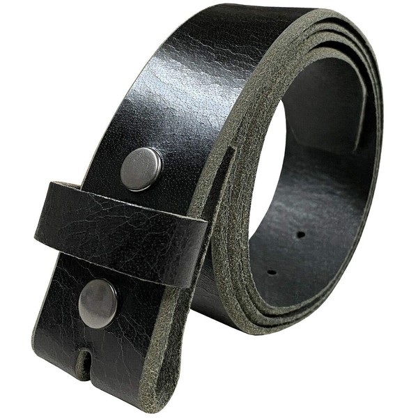 BS304 Genuine Full Grain Vintage Leather Belt Strap with Snaps