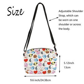 K-Pop-Figuren Crossbody Bag K-Pop Team Geschenk für Fans Sänger Fan Geschenk B-T inspirierte Reißverschluss-Umhängetasche, CB, 32 * 37cm
