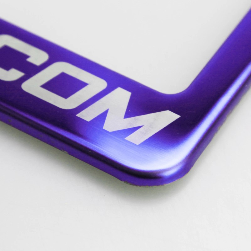 KA T304 Candy Purple License Plate Frame Stainless Steel Silver