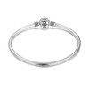 LONAGO Genuine Charm Bracelet 925 Sterling Silver Snake Chain Bangle