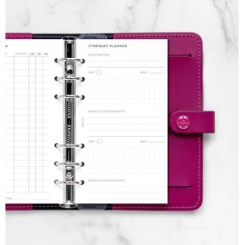Filofax Travel Planner Refill, Personal Size Organizer, 6.73-inches Height, White, B132928