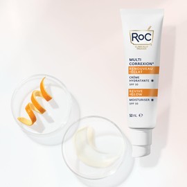 RoC Multi Correxion Revive + Glow Moisturiser SPF 30 | Light Face Cream with Vitamin C | 50 ml