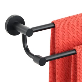 Alise Double Towel Bars Towel Holder Towel Hanger for Bathroom Wall Mount,28 Inch Towel Rail SUS304 Stainless Steel Towel Rack,Matte Black GOY4700-B