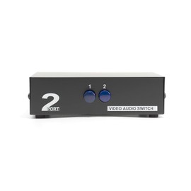 THE CIMPLE CO 2 Way Switch Composite Video Switcher -Black- with RCA AV Cable