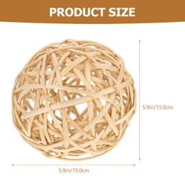 Milisten Rattan Balls 15 cm Rattan Balls Rattan Balls 5 Pieces Rattan Ball Natural Decorative Balls Scatter Decoration for DIY Crafts Party Table Decoration Props Khaki 15 cm