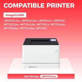 046 Toner Cartridge Set 4-Pack MF733Cdw Toner Replacement for Canon 046 CRG-046 046H Compatible with Canon Color imageCLASS MF733Cdw MF731Cdw MF735Cdw LBP654Cdw Printer Ink (Black Cyan Yellow Magenta)