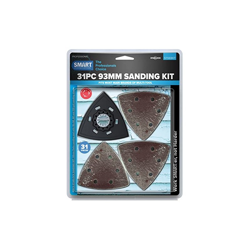 SMART Starlock 31 Piece Sanding Set (1 Sanding Pad, 10