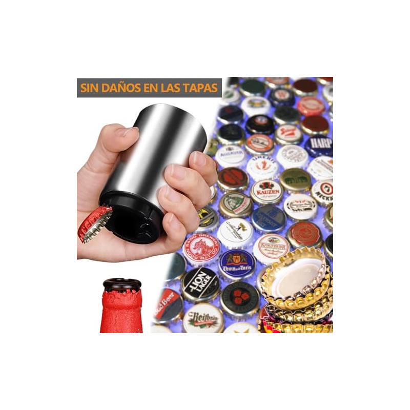 Destapador de Cerveza Automático 2 Pcs, Abridor de Botellas de