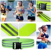 SquEqu 2 Pack Reflective Sash Elastic Stretchy Reflective Bands High