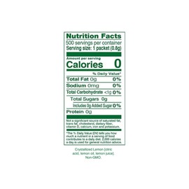 True Lemon 500ct (Pack of 1) - Water Enhancer - Bulk Dispenser - 0 Calorie Drink Mix Packets For Water - Sugar Free Lemon Flavoring Powder Packets