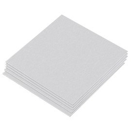 sourcing map 1060 Aluminum Sheet, 100mm x 100mm Rectangle Aluminum Plate 1mm Thick Flat Metal Stock with Protective Film, 5Pcs