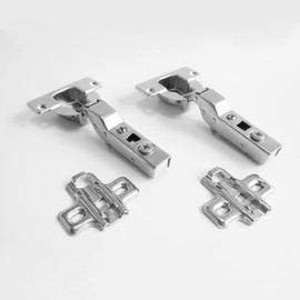 HAFELE 95 Degree Half Overlay Hydraulic Damper Hinge 40mm for Kitchen Cabinet Cupboard Wardrobe Heavy Thick Door Soft Close Hinges Cushioning Buffering Germany Brand Pack of 2