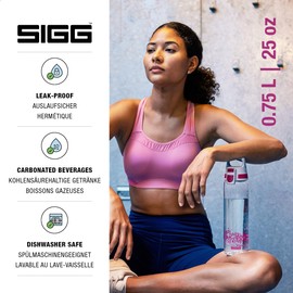 SIGG Total Clear ONE MyPlanet™ Berry Drinking Bottle, BPA-Free and Leak-Proof Drinking Bottle, unbreakable Sports Drinking Bottle Made of Tritan with Fruit Filter, 0.75 L