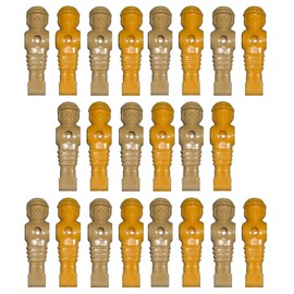 Suzo Happ Set of 22 Foosball Players Tan/Yellow Old Style Men