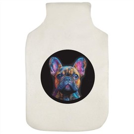 'French Bulldog in Circle Frame' Hot Water Bottle Cover (HW00036793)