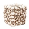 Skull Pen Holder White Resin Makeup Brush Holder Organiser Decoration