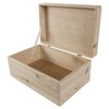 Wooden Storage Box Rectangular Unpainted Craft Box 29.5 x 19.5