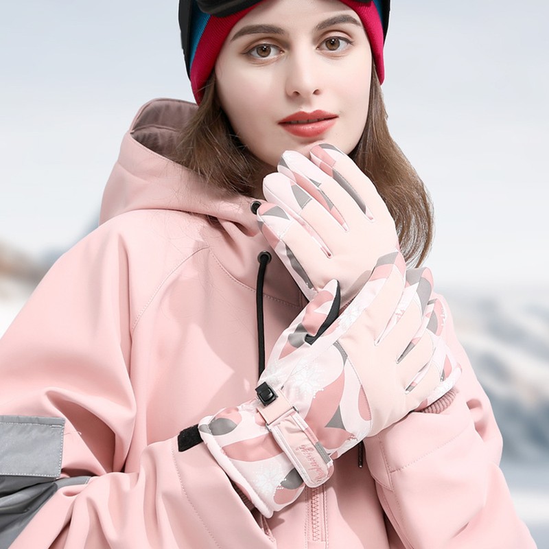 Ski Gloves Autumn and Winter Warm Cycling Gloves Girls Outdoor
