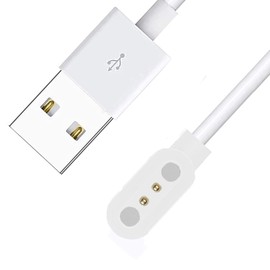 Blueshaweu 2 Pin Magnetic USB Replacement Charger for uaue T50S/Donerton T50S/VKROBAG T50S/1.85 Inch Smartwatch (Black+White)