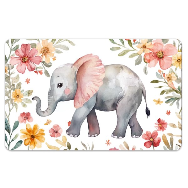 Peacoblue Bank Card Sticker Elephant and Flowers Credit Debit Card