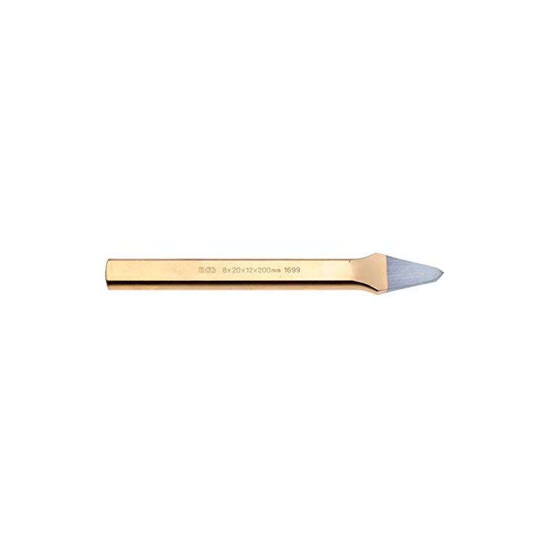 BGS 1699 Cross Chisel 6x200mm, Gold/Silver