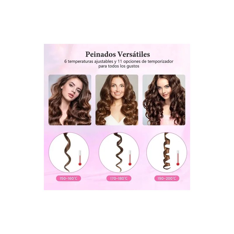 Rizador Automatico De Cabello Inalámbrico Varita Rizadora