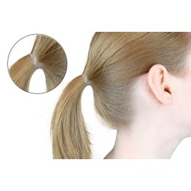 Hair Elastics - STRONG - REUSEABLE Clear Premium- 30mm, 2 Packs of 70 Total of 140 Rubbers by ElasticU