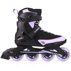 Inline Skate Women Men - COSMOID Move Professional Roller Skates Blades Adult Male Female, Indoor Outdoor and Fitness Black&Purple,Size 5-12