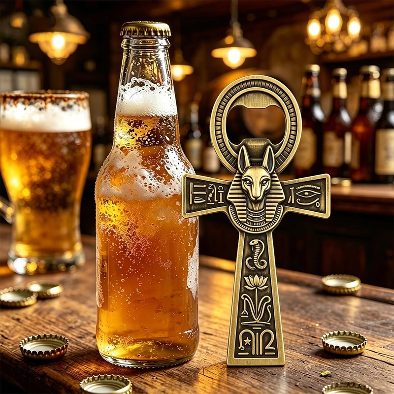 LULLEA Egyptian Anubis Bottle Opener, Mythology Gifts for Men Women