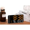 Luminous Numeral Multifunctional Frameless Plastic Table Clock, Week Date Temperature