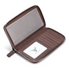 HISCOW Zippered Checkbook Cover & Card Holder with Divider -