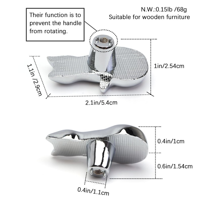 IWADECKY Set of 4 Kittens Cats Cabinet Knobs Bathroom Drawer