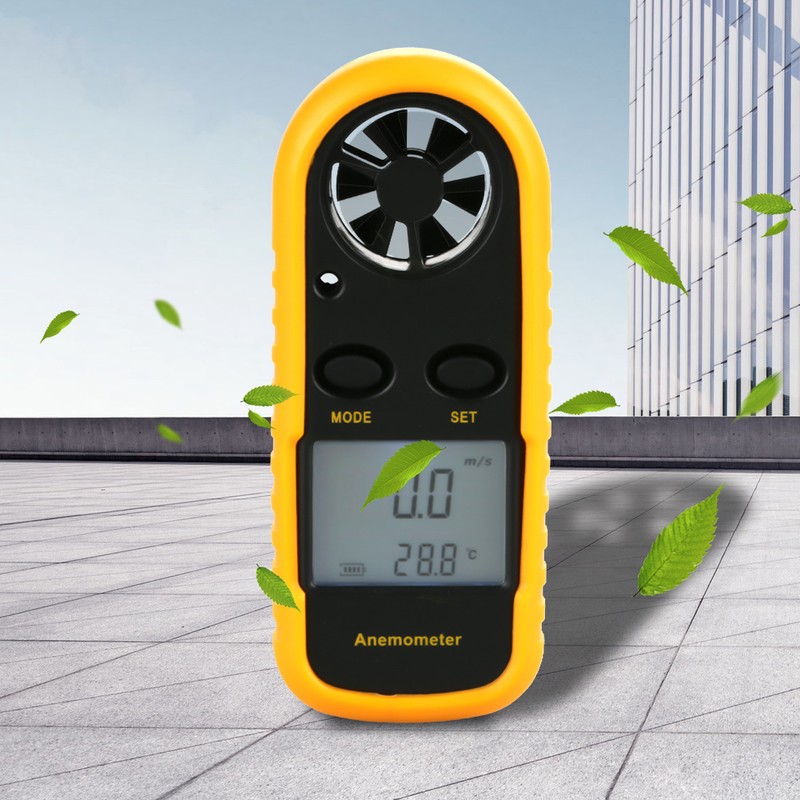 Portable Digital Anemometer Wind Speed Gauge Air Flow Speed Temperature