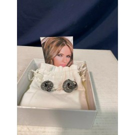 Melania Trump Onyx Earrings With CZ