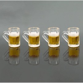 12Pcs Beer Cup, Miniature Cups, Dollhouse Mug Model for Miniature Dollhouse Accessories with Realistic Looking Beer Practical Processed Party Accessories