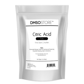 DMSOSTORE Citric Acid All-Natural Multi-Purpose 1 lbs. USP Food Grade, Anhydrous, Fine Grain Powder, Kosher, Non-GMO