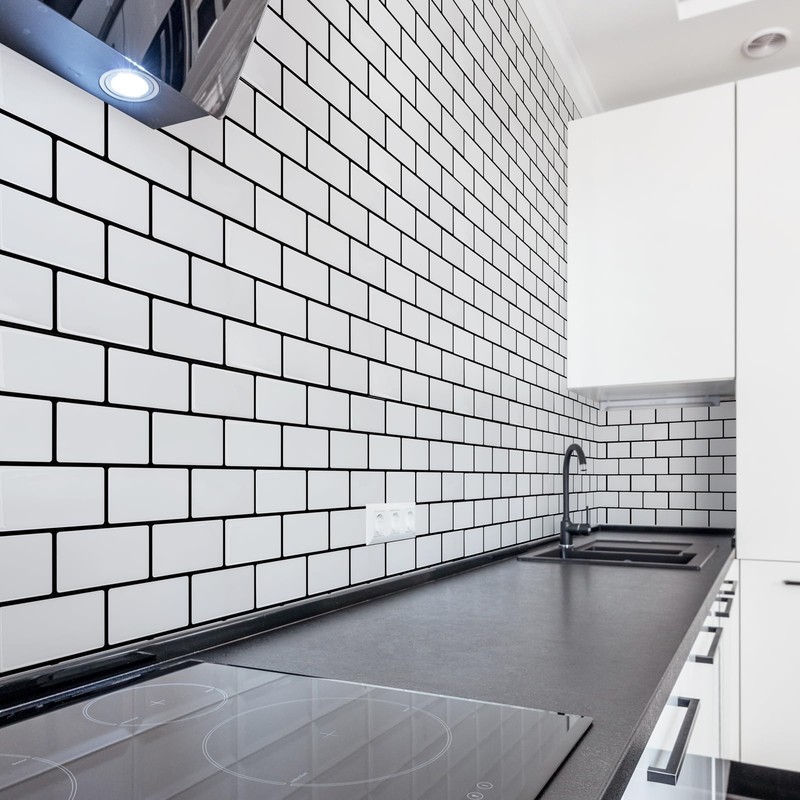 Art3dwallpanels 10-Sheet Peel and Stick Backsplash for Kitchen, 12''X12'' Peel