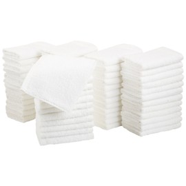 Orpheebs 5 White Hotel Bath Towels from 30x50 cm to 100x180 cm, 500g/m² Pure Egyptian Cotton, white, 10 serviettes carré 30 x 30 cm,
