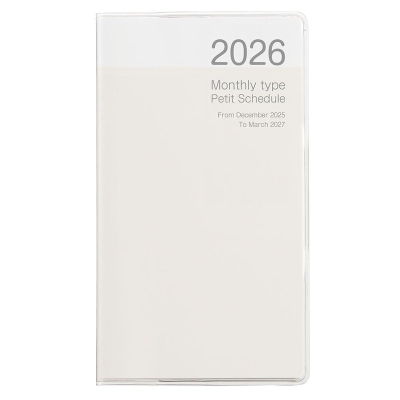 [2026 Version] Nakabayashi Petite Schedule 2026 Monthly / White PSV-002-26W