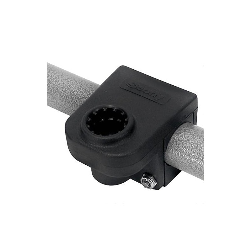 Scotty #245-BK Rail Mounting Adapter, 1-1/4" Square or Round Rail