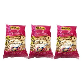 Vale D'ouro - Condensed Milk Flavored Cassava Cookies - 12.35 Oz (PACK OF 03) | Biscoitos de Sequilhos de Sabor Leite Condensado - 350g