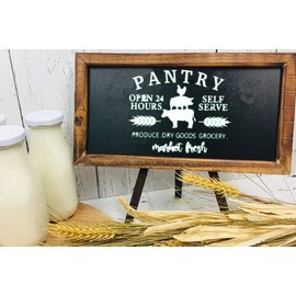 JAJADO French Farmhouse Adhesive Stencils Reusable Silk Screen Stencil Farm Fresh Food Screen Print Transfers Mesh Stencils for Market, Bakery, Grocery, Indoor Outdoor Farmhouse Home Decoration